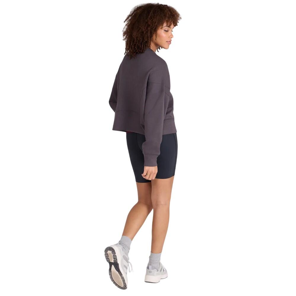 Womens/Ladies Active Crop Sweatshirt (Taupe) 4/4