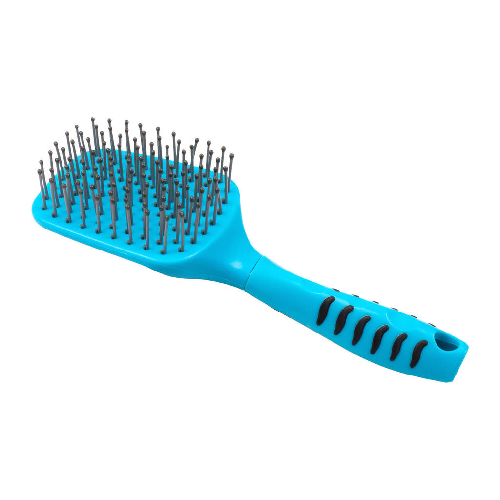 Mane and tail brush with ergonomic handle
