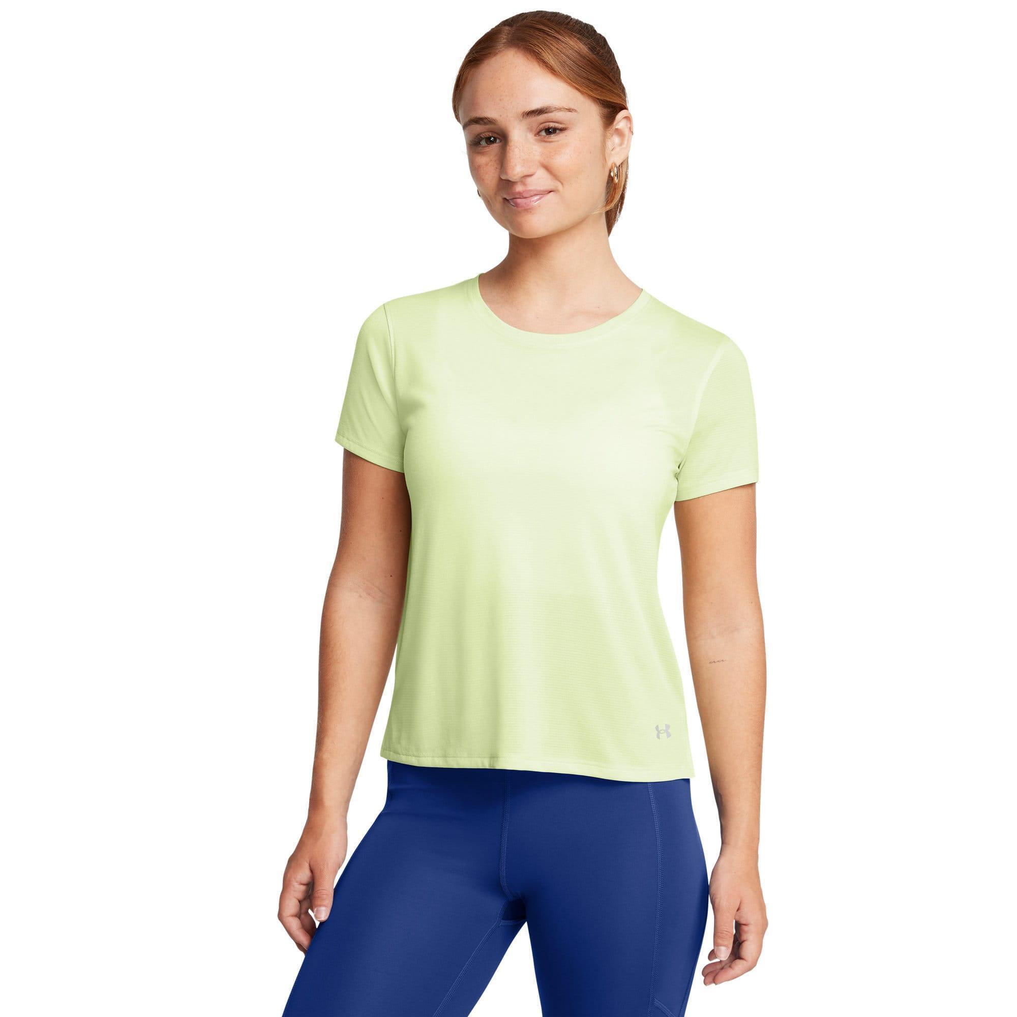 Maillot manches courtes Under Armour Launch Run Vert Femme 3/5