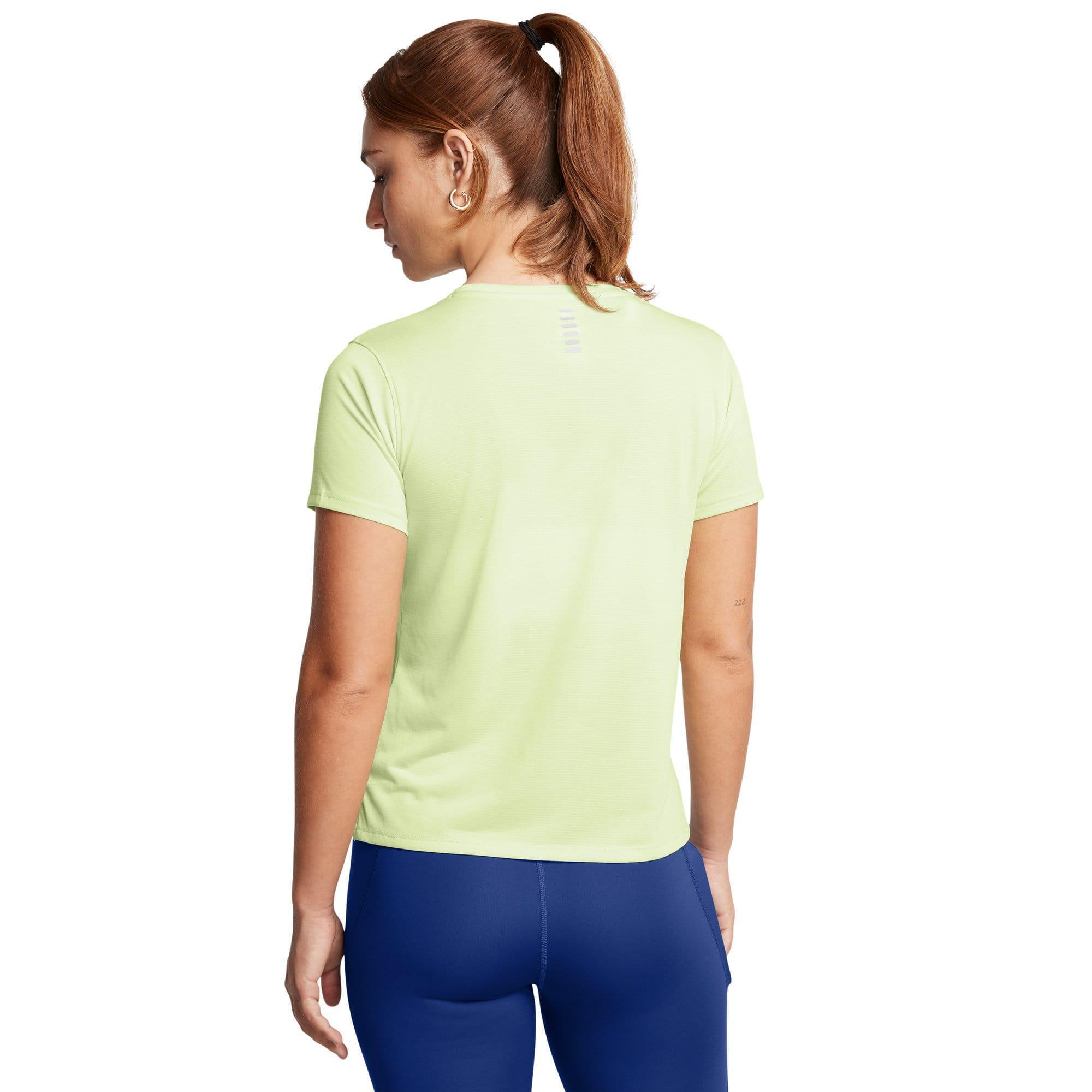 Maillot manches courtes Under Armour Launch Run Vert Femme 4/5