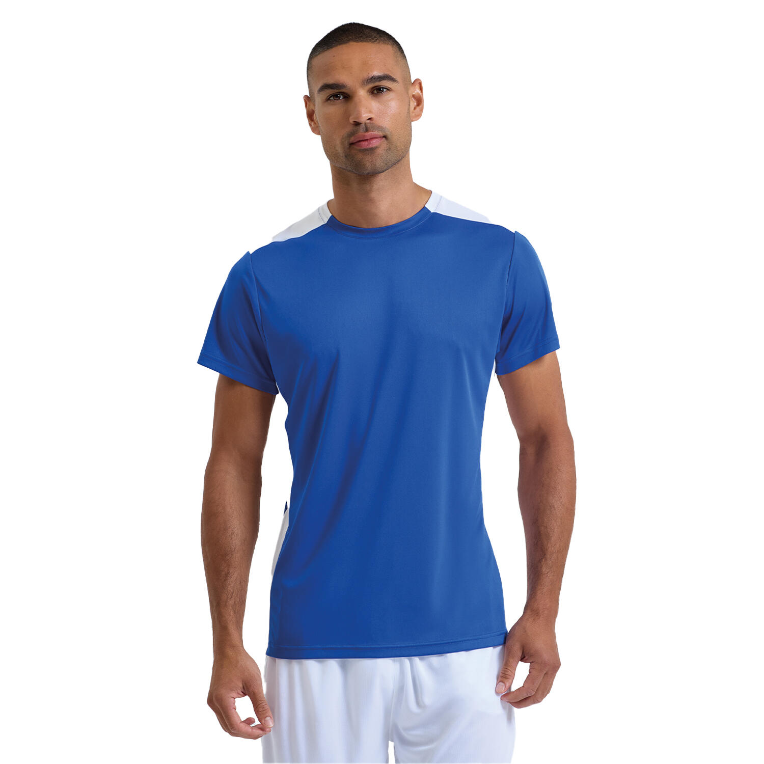 Unisex Adult Performance Contrast TShirt (Royal Blue/White) 3/3