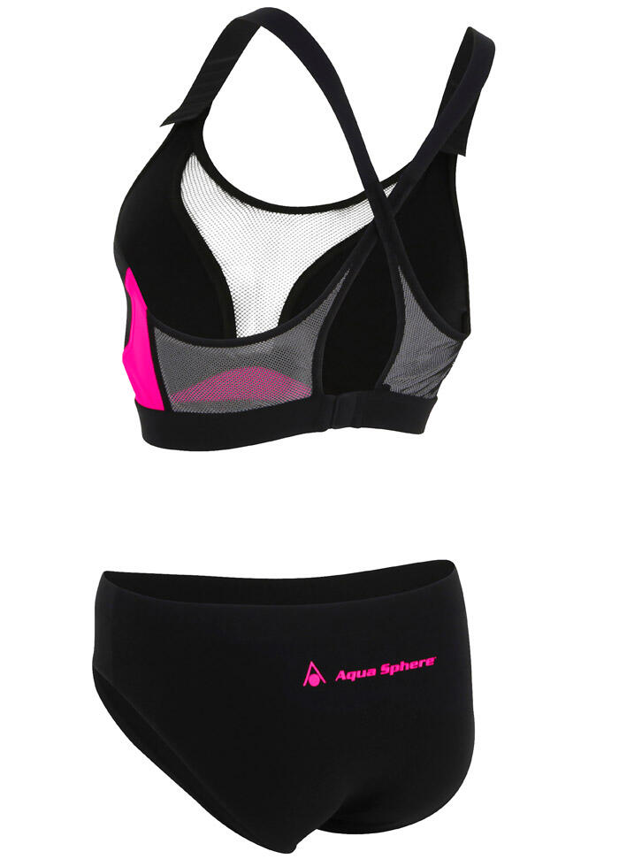 Bikini deux pièces Aqua Sphere Girls Kuma Noir/Rose 3/4