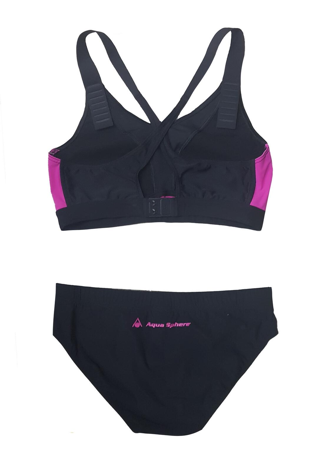 Bikini deux pièces Aqua Sphere Girls Kuma Noir/Rose 2/4