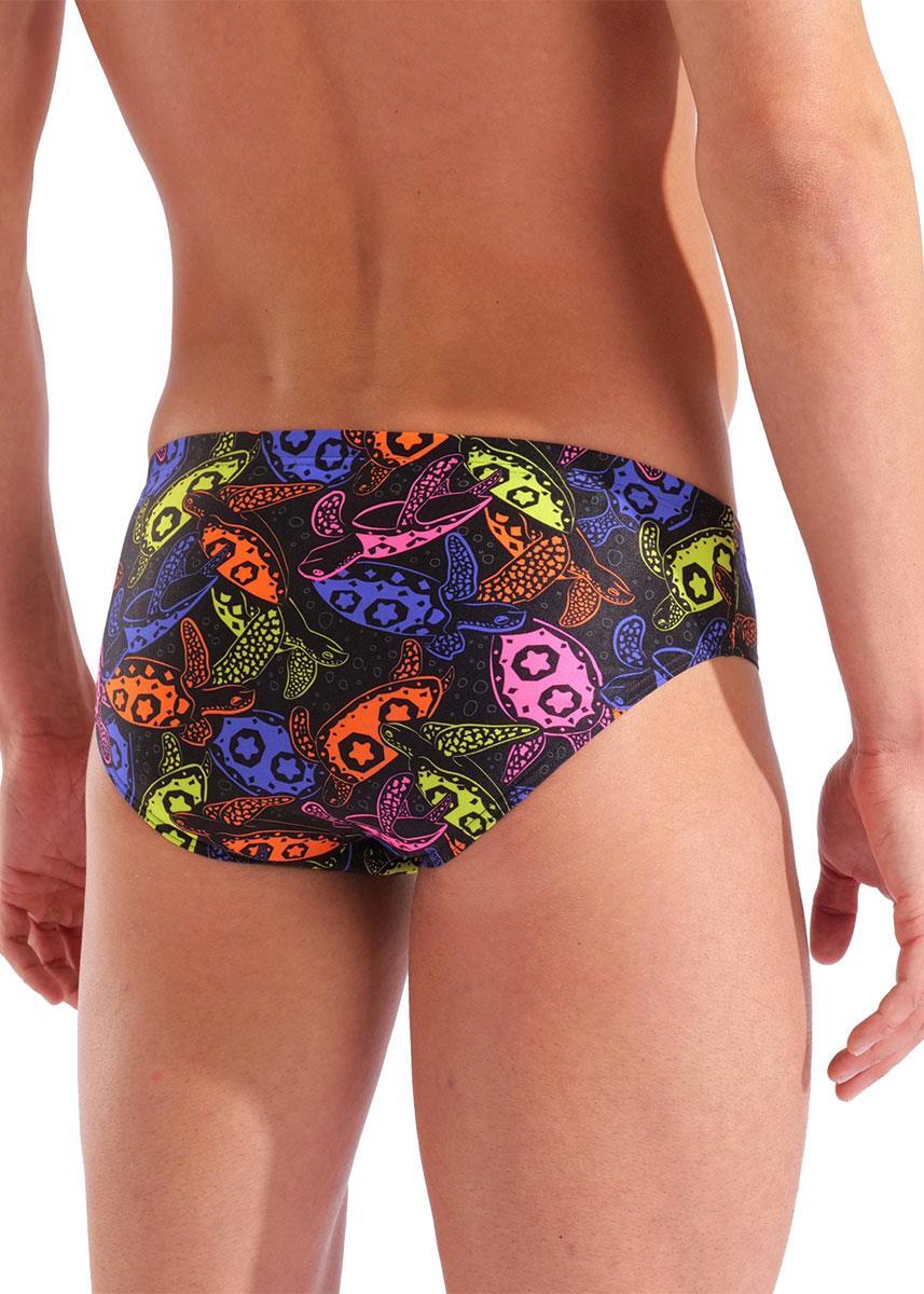 Arena Slip de bain homme à motifs tortues marines - Noir / Multicolore 3/5