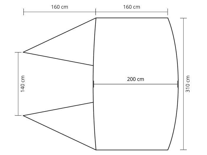 Vorzelt für Tipi Kuopio 400/500 Protect - Canopy für Tipizelt - Stehhöhe 190 cm 7/7