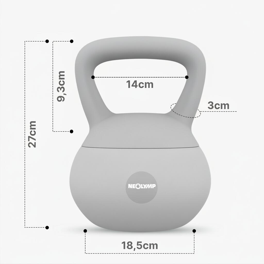 Kettlebell Soft 10 kg – Impugnatura ergonomica per forza intensa 6/7