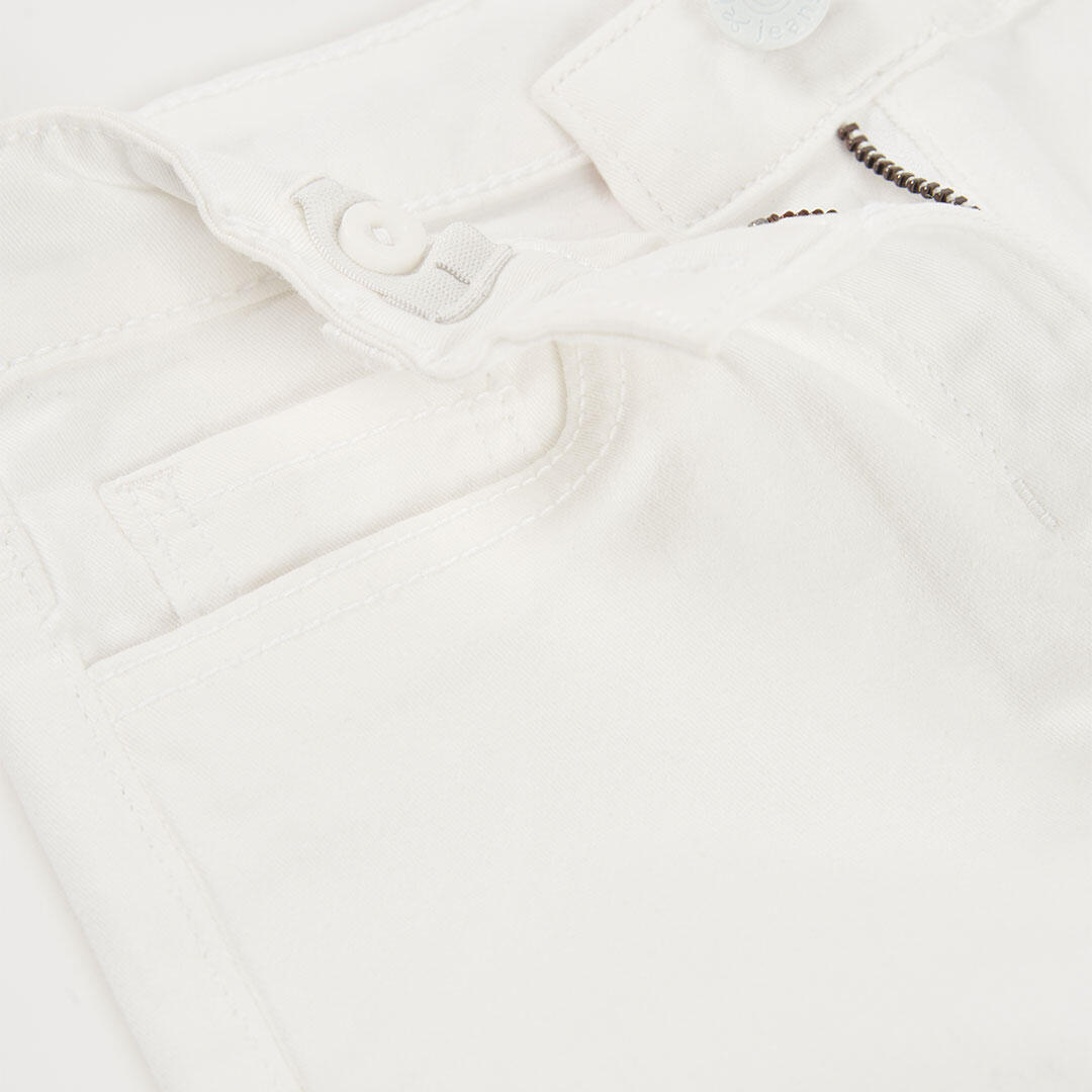Pantalones de verano de senderismo bebé niña boboli blanco 3/4