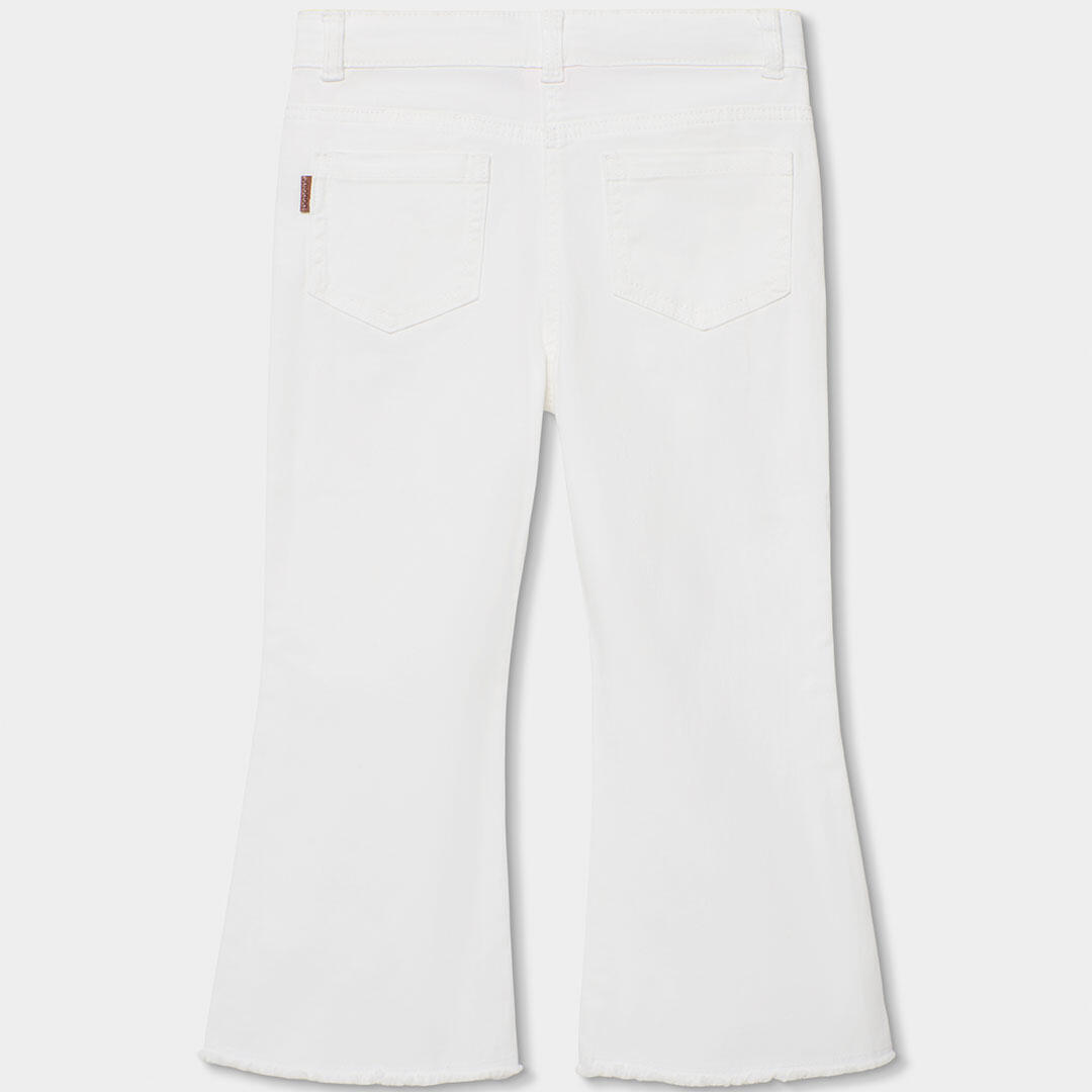 Pantalones de verano de senderismo bebé niña boboli blanco 2/4
