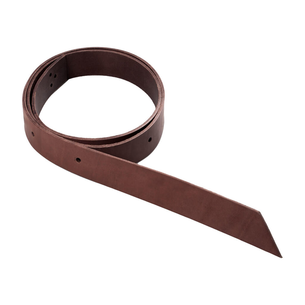 Western long off billet strap in leather