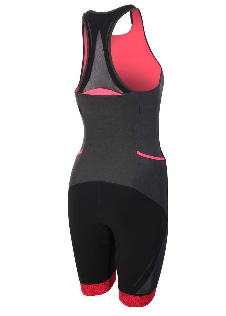 Combinaison triathlon femme Zone3 Performance Culture - Noir/Corail - Taille L 2/3