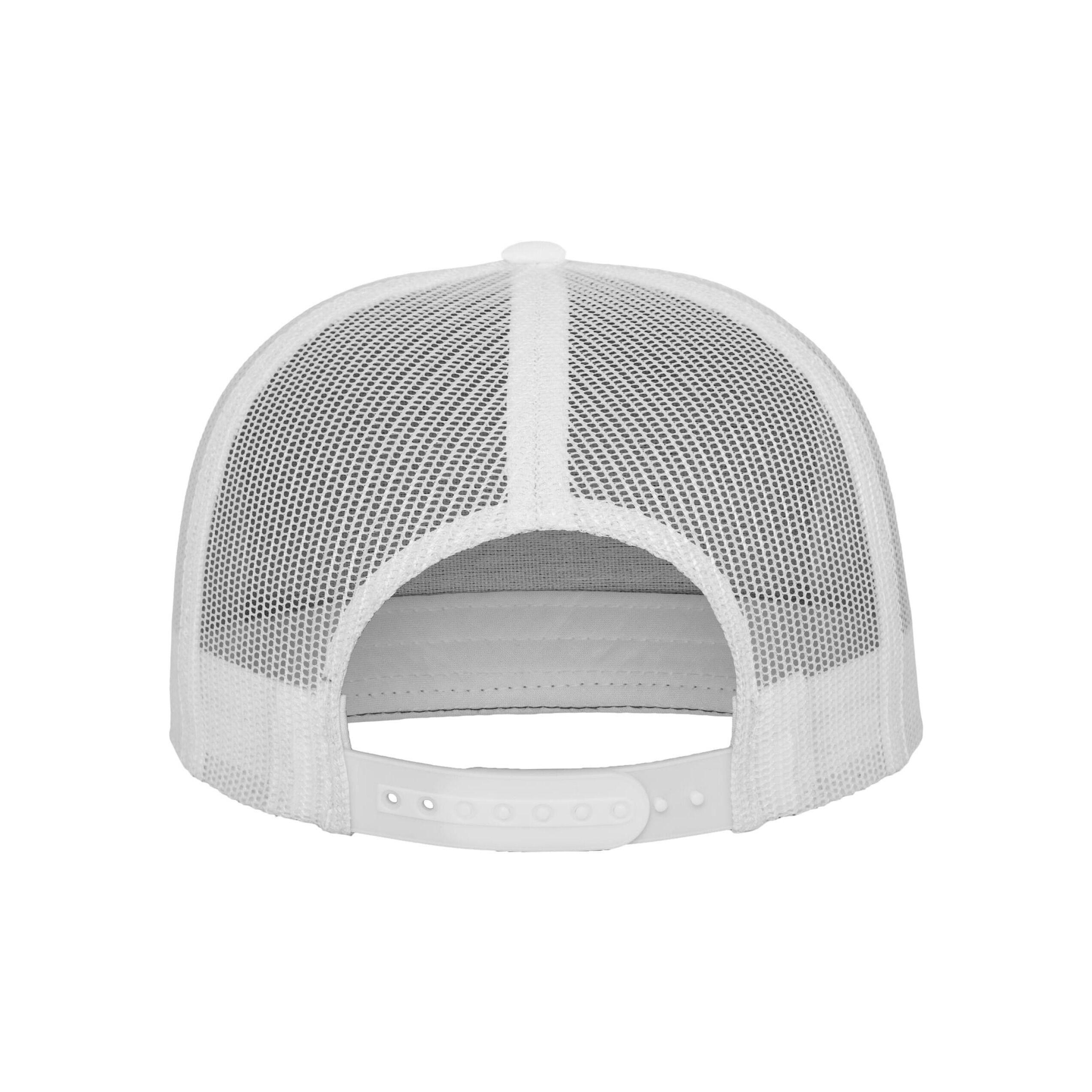 Cappellino Da Camionista Adulto Unisex Flexfit Classic Bianco 3/4