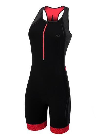 Combinaison triathlon femme Zone3 Performance Culture - Noir/Corail - Taille L