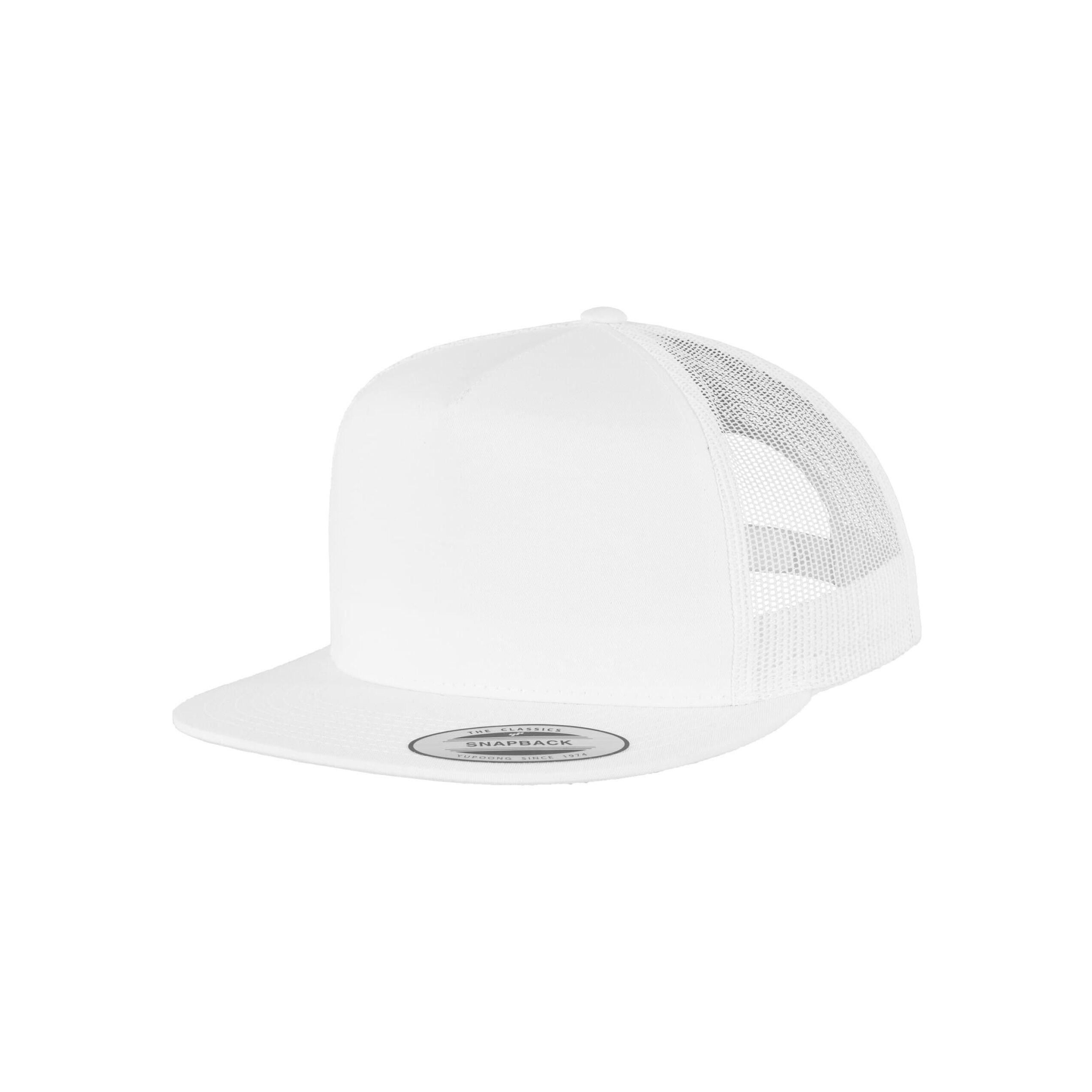 Cappellino Da Camionista Adulto Unisex Flexfit Classic Bianco 4/4