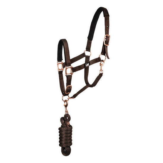 Nylonhalfter mit doppeltem neopren und führstrick.