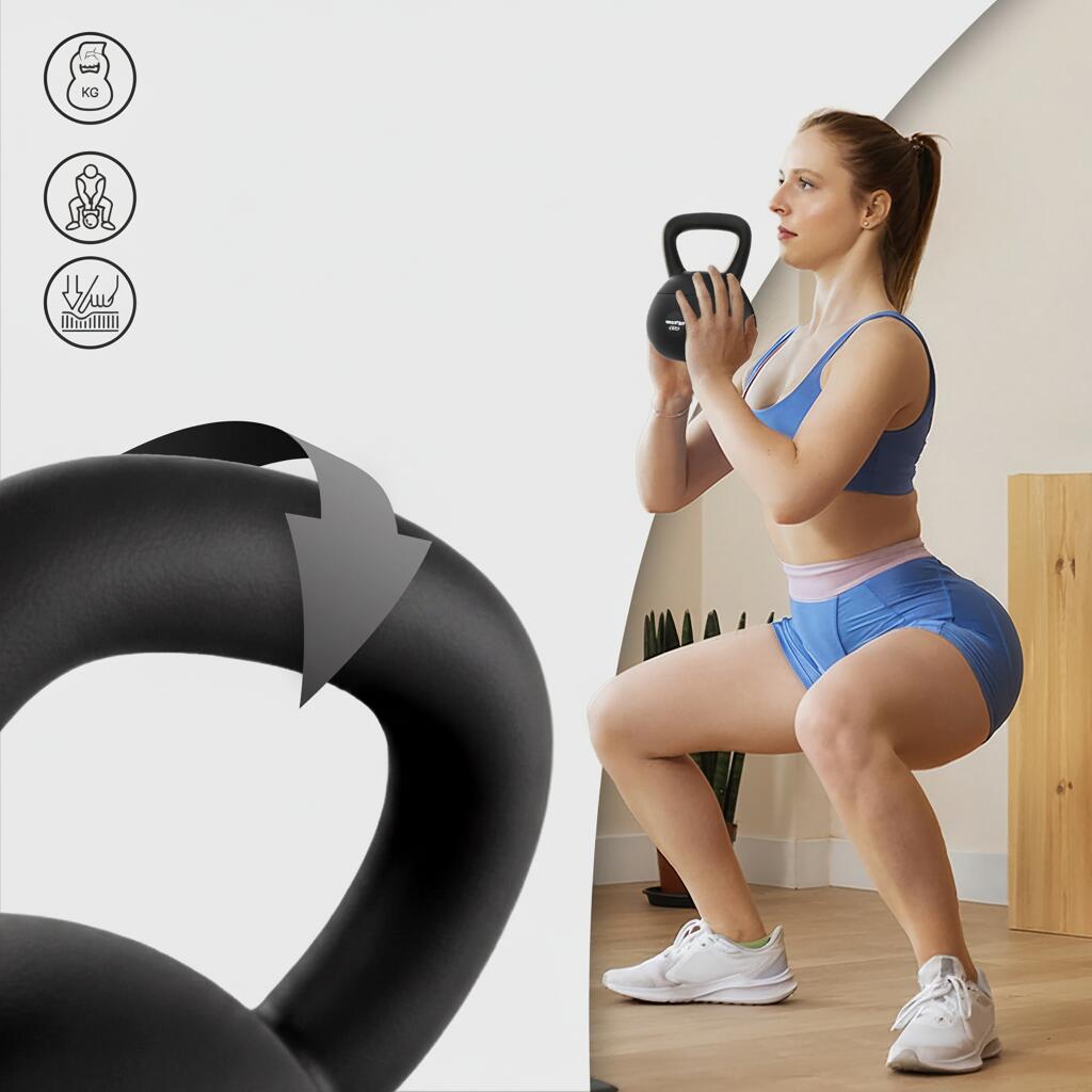 12 kg Soft Kettlebell für Fortgeschrittene – Rutschfester Griff für Training 3/7