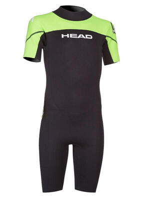 Head sea ranger junior neopreen shorty zwart/fluo geel maat s