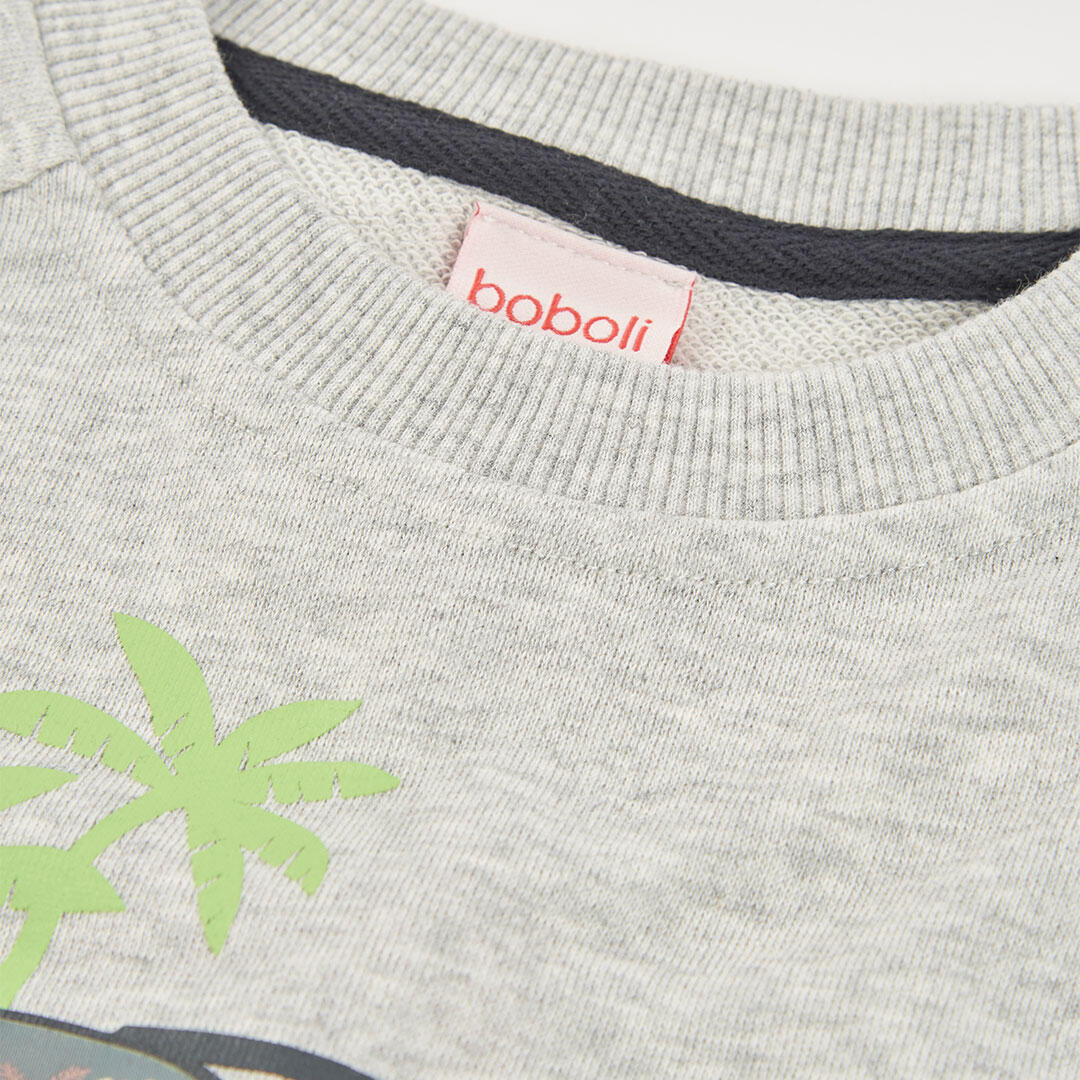 Sudadera de verano de gimnasia kids niño boboli crudo 3/4