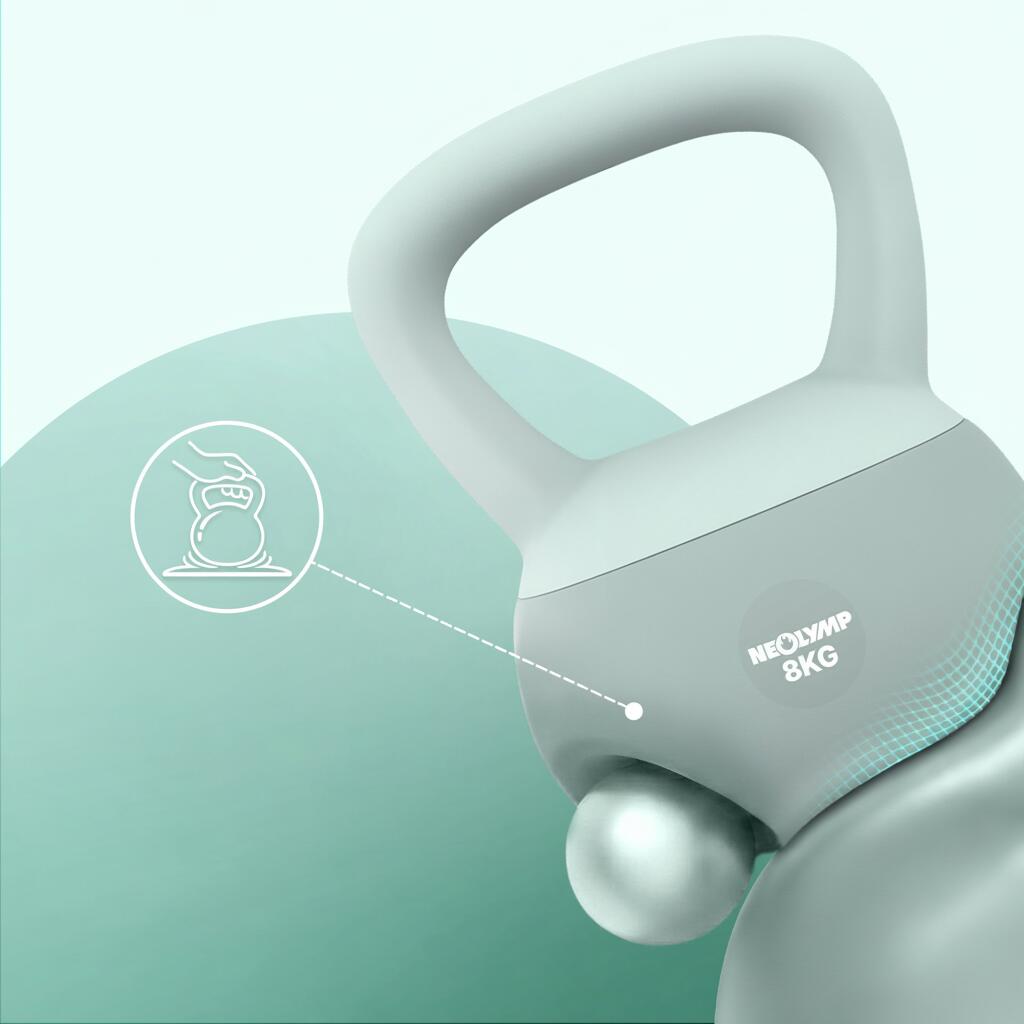 Kettlebell Soft 8 kg per HIIT & Corpo intero – Ergonomica e adatta al pavimento 2/7
