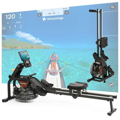 Roeimachine met waterweerstand - verhoogde stoel - bluetooth - 120kg - garda