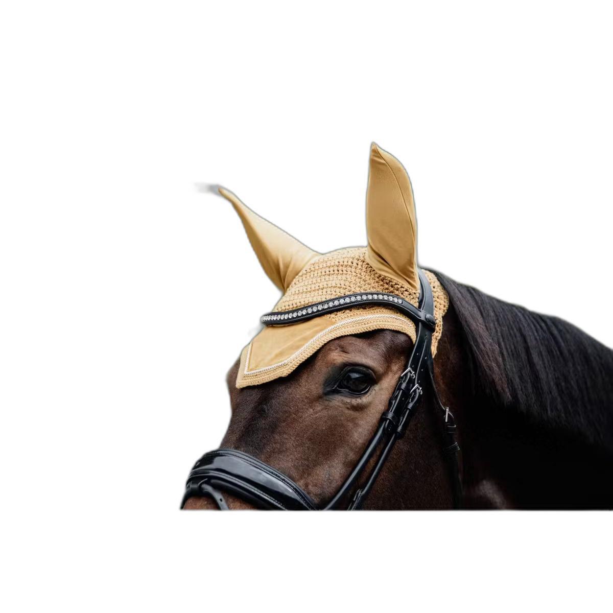 Fliegenhaube Wellington soundless velvet Senf gelb 2/3