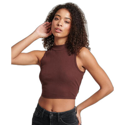 Tanktop court met hoge kraag voor vrouwen superdry