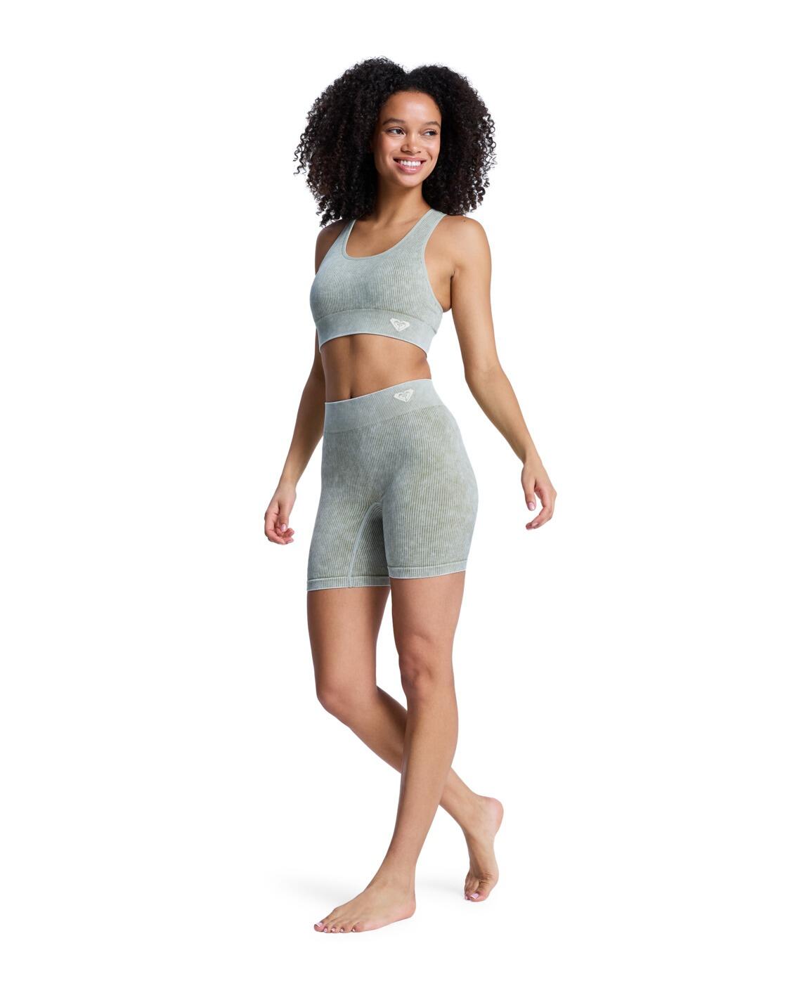 Short de sport CHILLOUT SEAMLESS WASHED Vert Femme 4/4