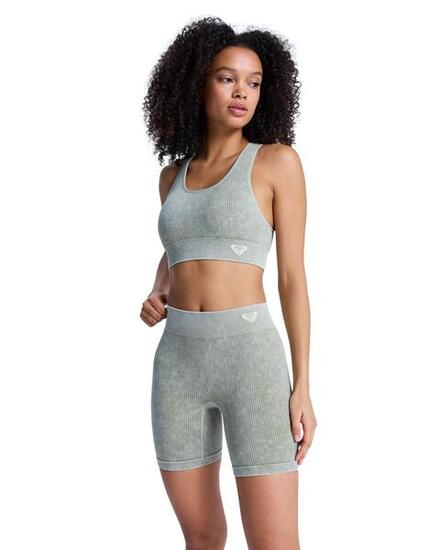 Short de sport CHILLOUT SEAMLESS WASHED Vert Femme
