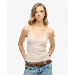 Débardeur court à liseré dentelle femme Superdry Essential