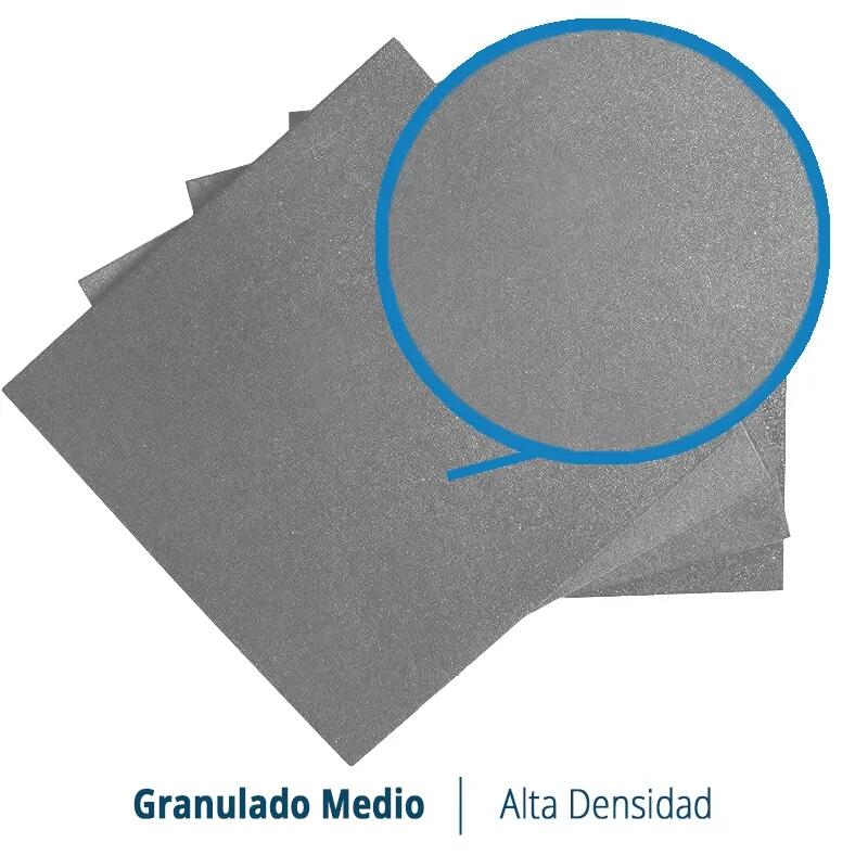 Piso do ginásio. Telha de Borracha 50x50x20mm (CINZA). Pacote 20 3/8
