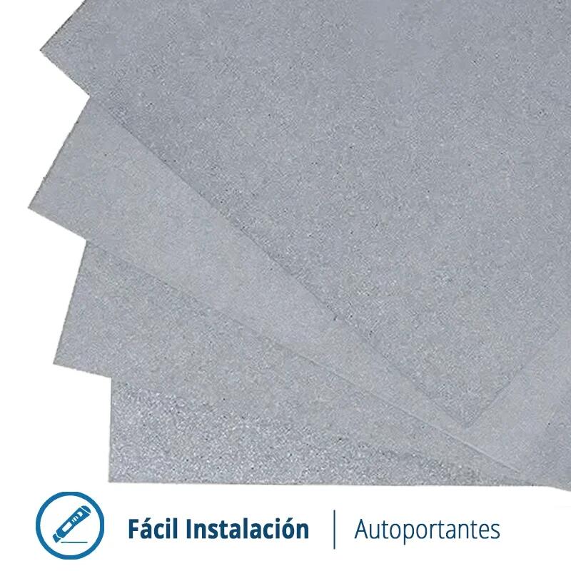 Piso do ginásio. Telha de Borracha 50x50x20mm (CINZA). Pacote 20 7/8