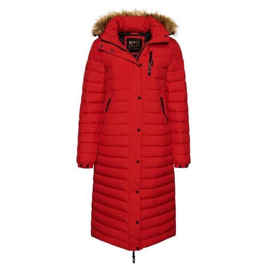 Lange Daunenjacke mit Kapuze, Damen Superdry Fuji