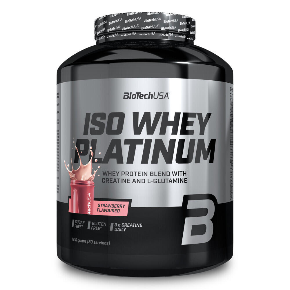 Iso Whey Platinum - 1816g Strawberry Biotech USA