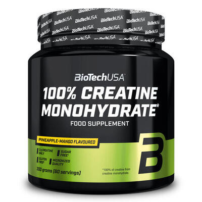 100% creatine monohydraat - 300g ananas mango biotech usa