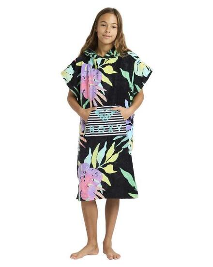 Poncho de surf RG STAY MAGICAL PRINTED Noir Fille