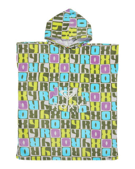 Poncho de surf RG STAY MAGICAL PRINTED Vert Fille