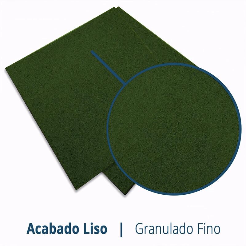 Piso do ginásio. Telha de borracha (C1) Pacote 24. 1x1x15mm (Verde) 3/7