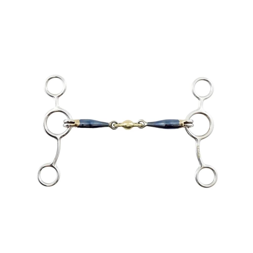 Jaw pessoa double brisure en fer bleu pour cheval Premier Equine