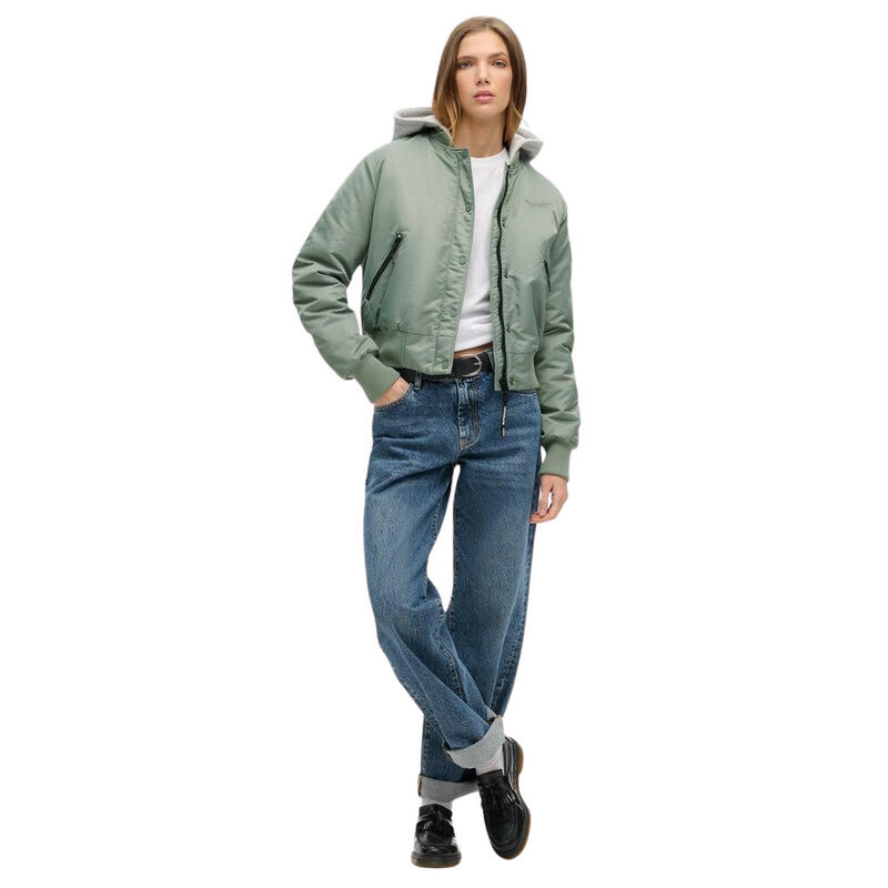Bomber Femme Roxy à Capuche – Fausse Fourrure, Motif Carreaux – Taille S – Occasion En Très Bon état