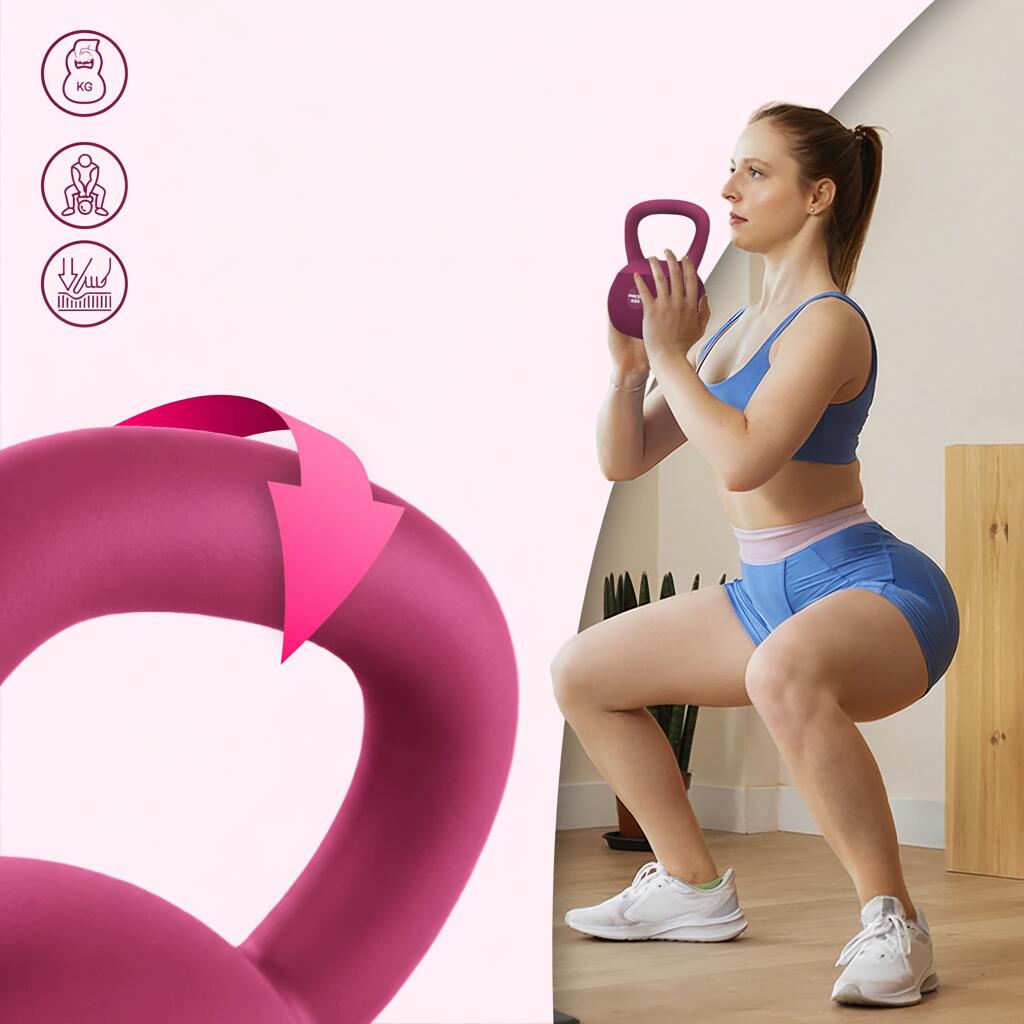 6 kg Soft Kettlebell voor krachttraining – Antislip grip, ideaal voor trainingen 3/7