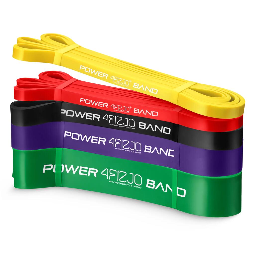 Фитнес ластици POWER BAND 4FIZJO комплект 5 бр. латекс 208 см