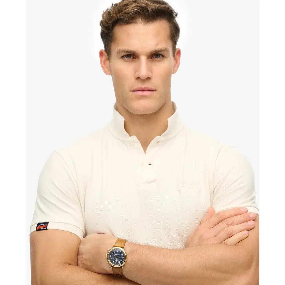 Polo Superdry Vintage Distrutto da Uomo Bianca 3/3