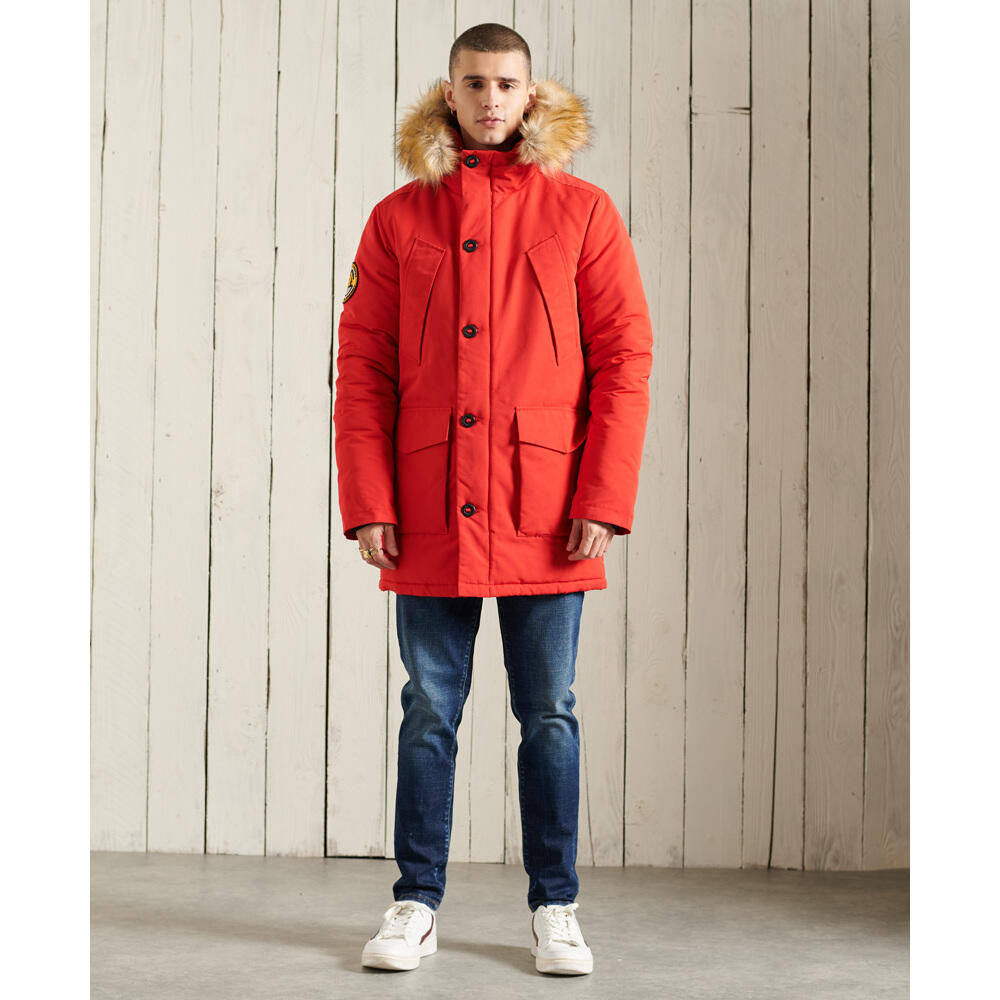 Parka Superdry Everest Expedition Pour Homme - Taille XL, Orange, Parfait état Occasion