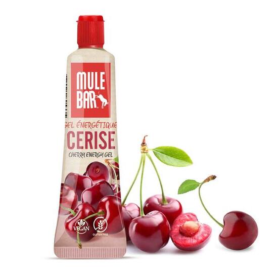 Gel énergétique - vegan - avec bouchon refermable - sans gluten - 37g - Cerise