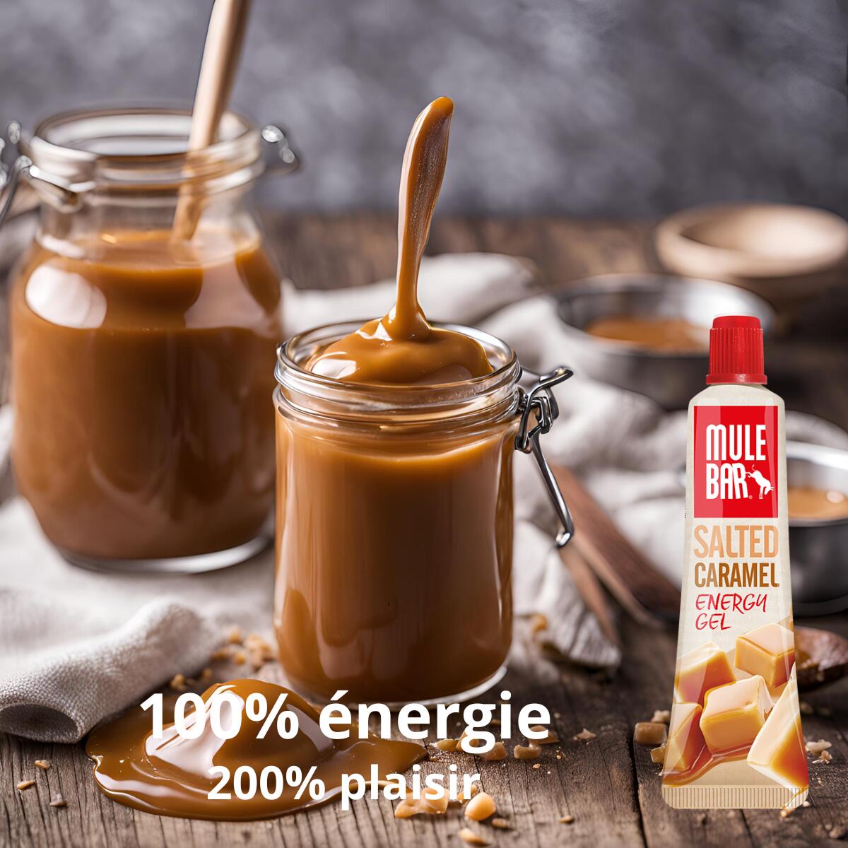 Eco-recharge 12 gels ou boisson énergétique - sans gluten - 444g - Caramel salé 6/7