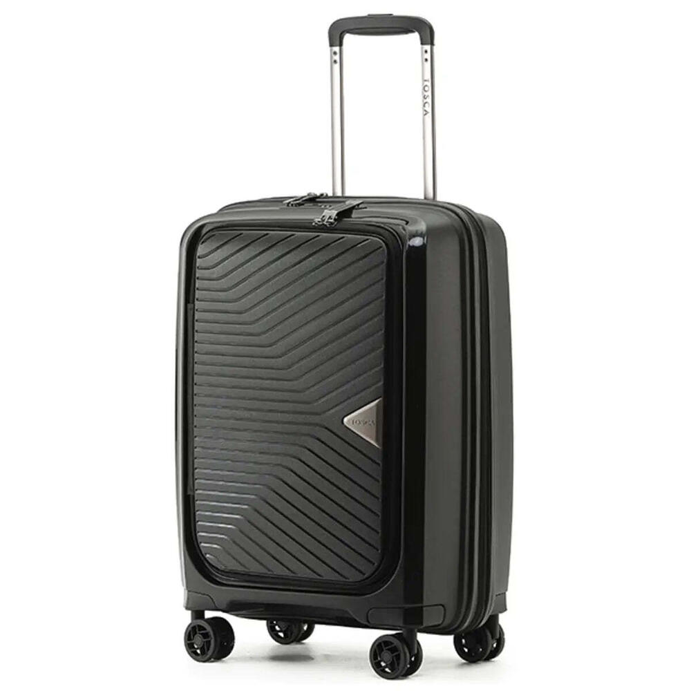 Tosca Space-X 55 cm 4-Wheel Carry On Suitcase - Black