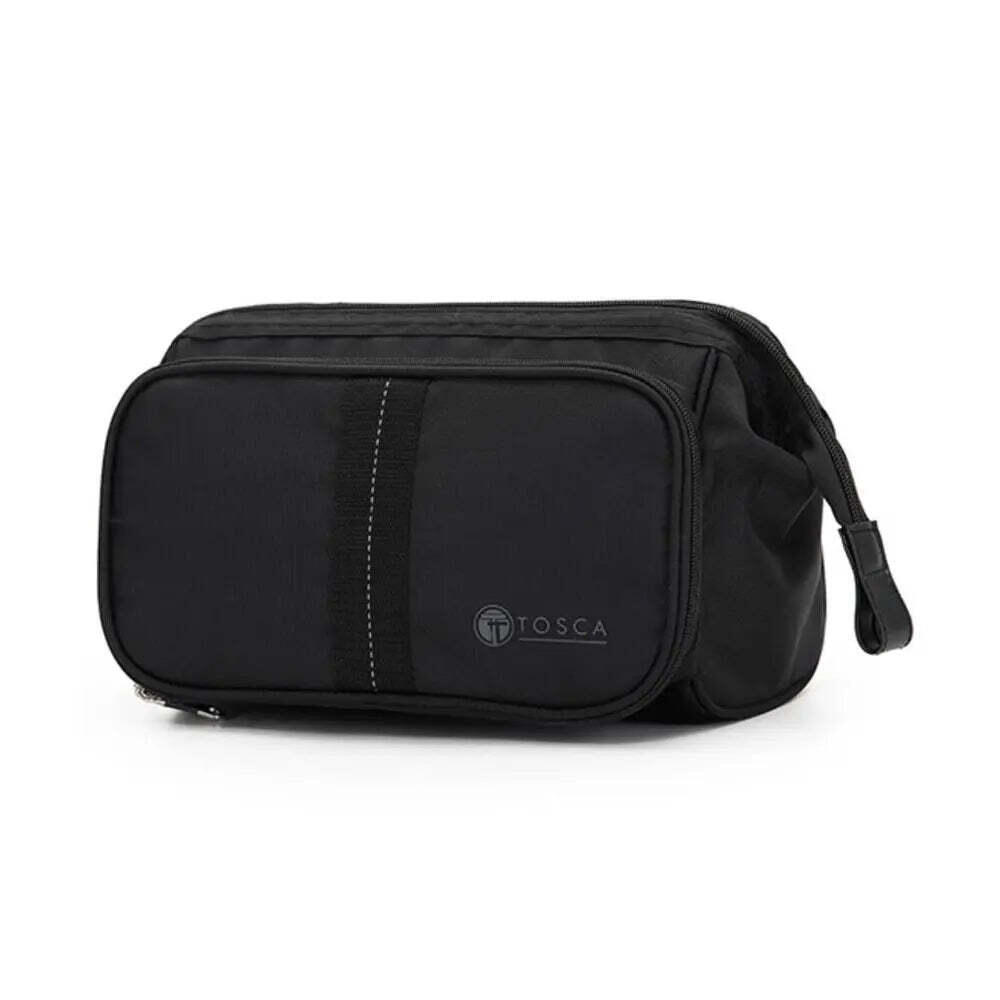 Tosca Deluxe Toiletries Grooming Organiser - Black