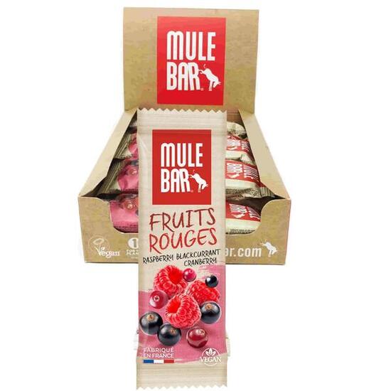 15 barres énergétiques aux céréales - vegan - 40g - Fruits rouges