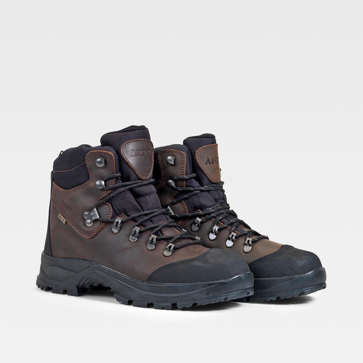 Chaussures de marche montante en cuir DOLIK homme marron foncé 2/5