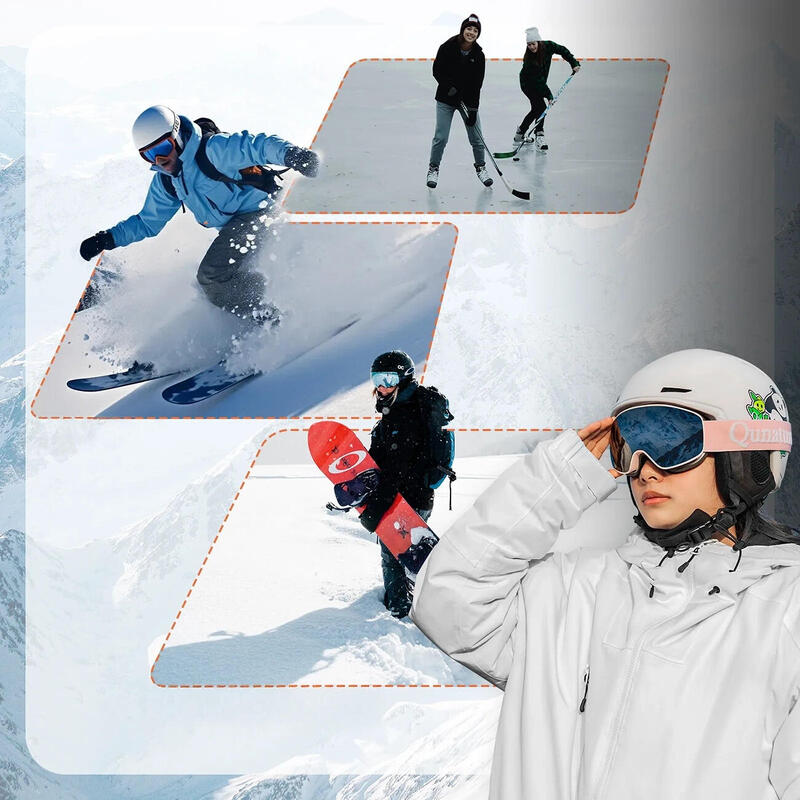 Dětská lyžařská helma Qunature s chrániči uší, snowboardová panda