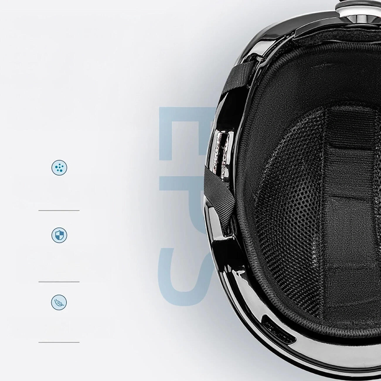 Quanature skihelm met oorkappen, snowboard panda voor kinderen 2/5